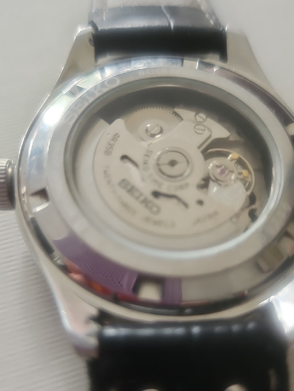 Seiko Automatic Black Leather Strap Men's Watch SRP769J2 In Working Condition - Picture 7 of 8